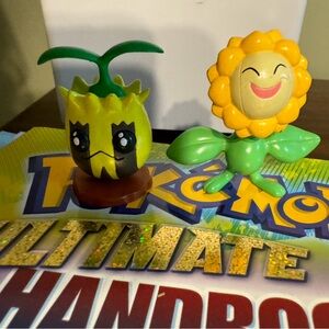 Pokemon Sunflora and Sunkern Figures - AUTHENTIC TOMY FIGURES